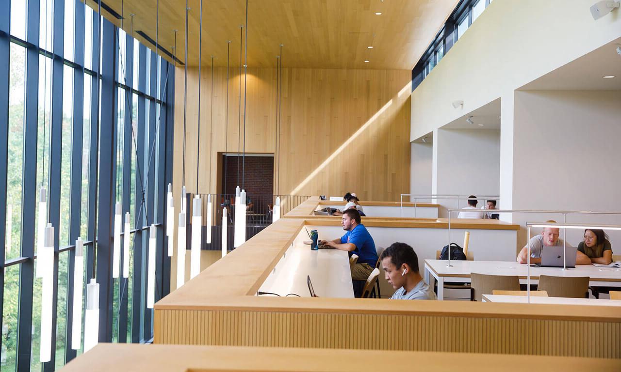 Balcony on 3rd floor of library